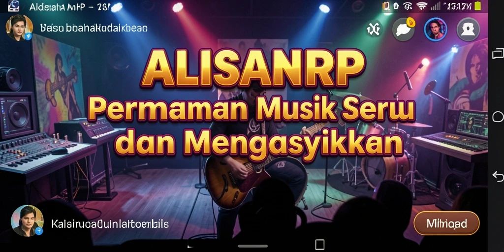 Tangkapan layar gameplay ALISANRP dengan musik yang mengasyikkan.