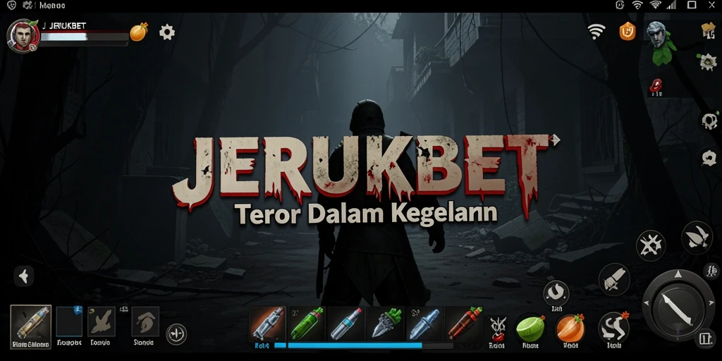 Tampilan gameplay menakutkan di JERUKBET yang menyajikan suasana Horror.