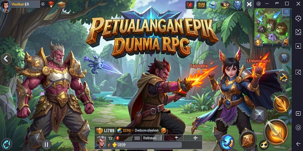 Screenshot menampilkan gameplay RPG yang seru dan mendebarkan.