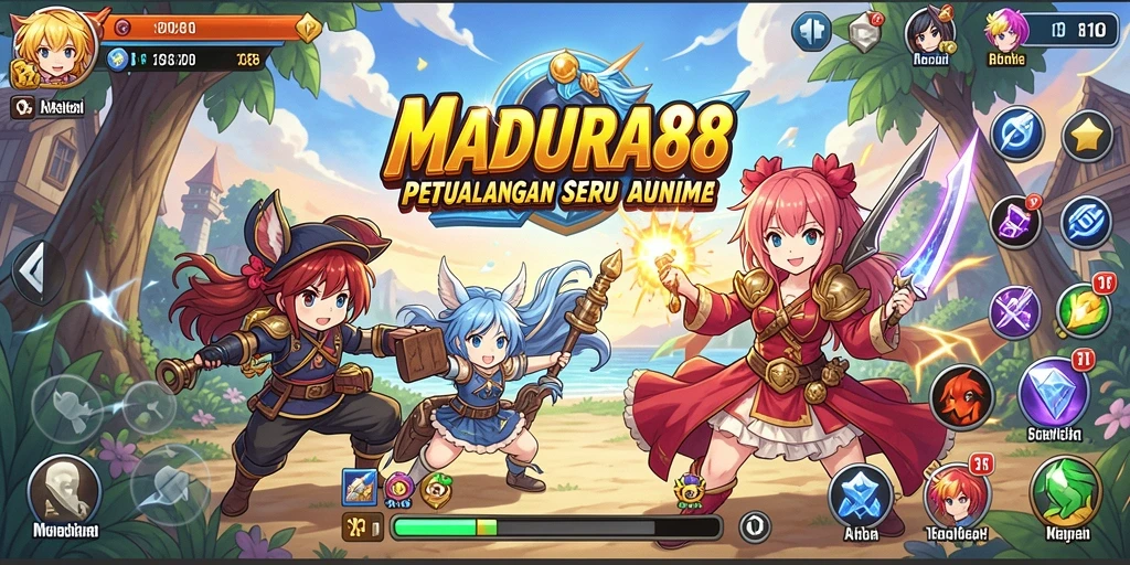 Screenshot utama MADURA88 menampilkan aksi seru dalam gameplay Anime.