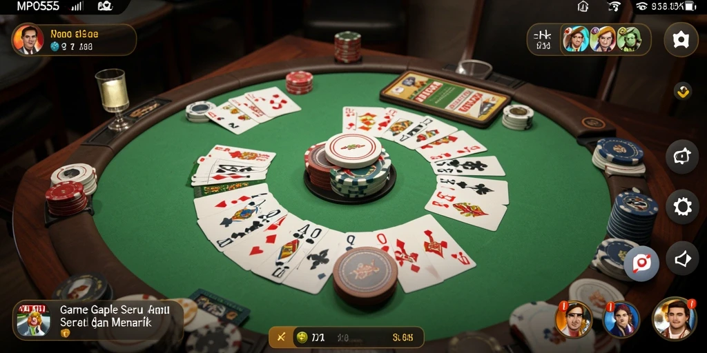 Tampilan gameplay Gaple yang seru dan menegangkan di MPO555.