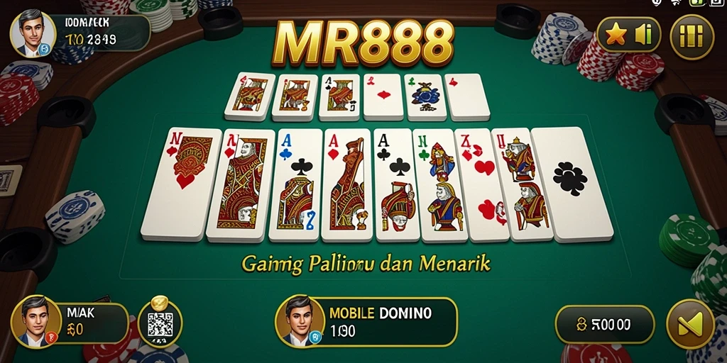 Tampilan gameplay menarik dalam permainan Domino MR888.