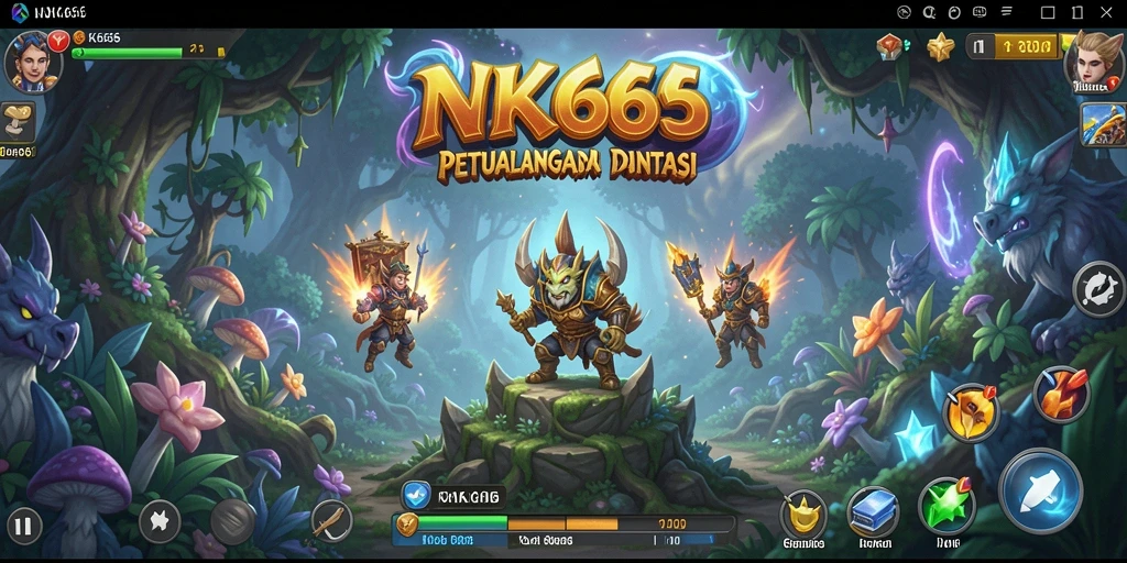 Screenshot gameplay NK666 menampilkan petualangan di dunia fantastis.