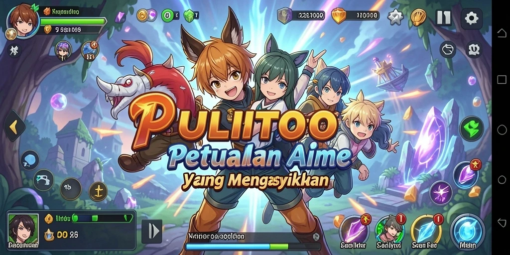 Tampilan screenshot PULITOTO menampilkan gameplay seru penuh aksi anime.