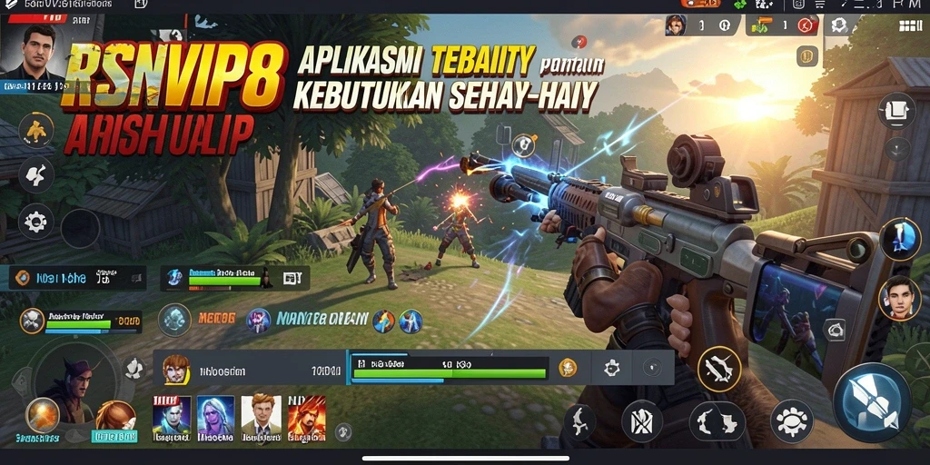 Tampilan antarmuka aplikasi RSNVIP8 yang sederhana dan intuitif.