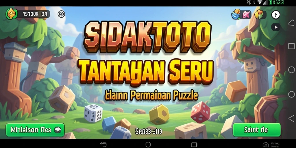 Screenshot gameplay SIDAKTOTO yang menunjukkan tantangan puzzle menarik.
