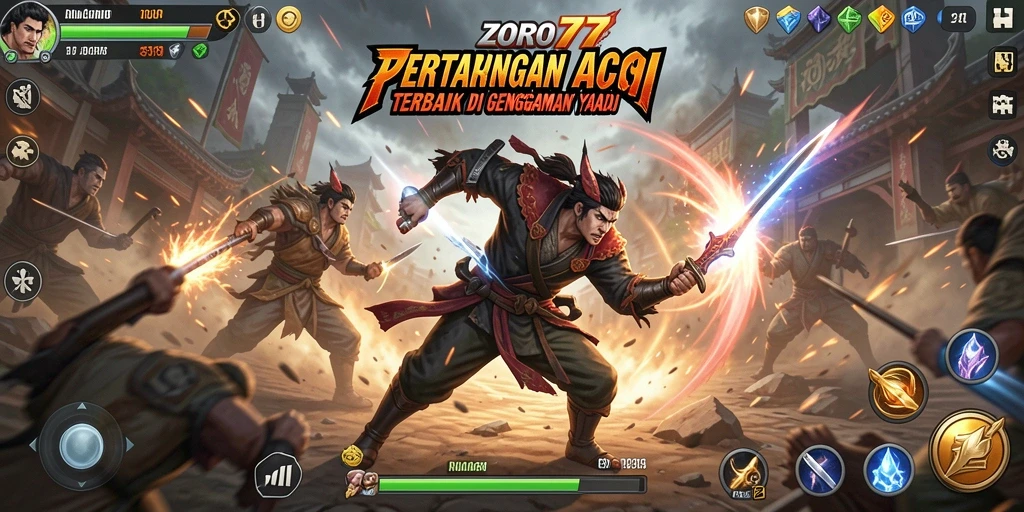 Tangkapan layar menunjukkan aksi seru dalam ZORO77.